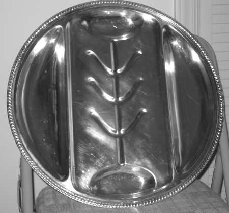 17G (Silverplate, Hollowware) 3-Part Silverplate Platter
