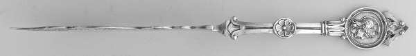 Medallion (Sterling-Coin, 1870) Coin Flat Handle Bright Cut Master Butter