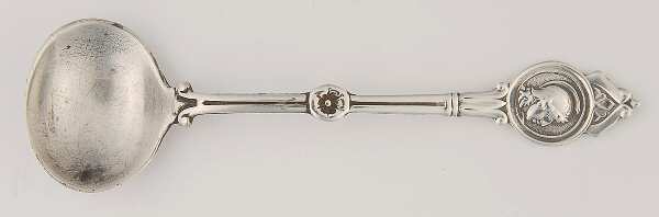 Medallion (Sterling-Coin, 1870) Coin Salt Master Spoon
