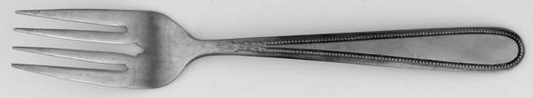 Vanity (Stainless, Beaded Outline) Individual Salad Fork