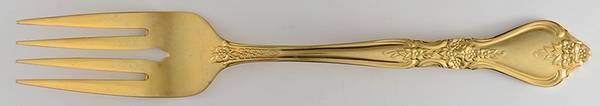 Gold Kings Berry (Gold Electroplate) Individual Salad Fork
