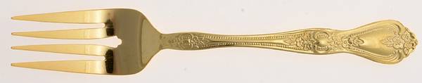 Gold Precious Rose (Gold Electroplate) Individual Salad Fork