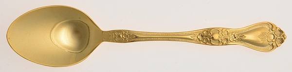 Gold Precious Rose (Gold Electroplate) Place/Oval Soup Spoon