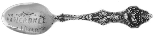 Floral Series #1 (Sterling) Souvenir Spoon (Five O'Clock Spoon)