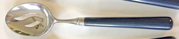 Spectrum-Cobalt Blue Pierced Tablespoon (Serving Spoon)