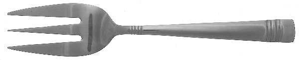 Mesa (Stainless, Rounded Tip) Medium Solid Cold Meat Serving Fork