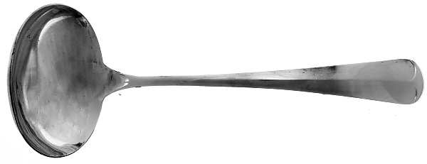 Rattail (Silverplate) Oyster Ladle Solid Piece