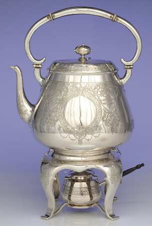 Sterling Hollowware Kettle, Stand & Burner