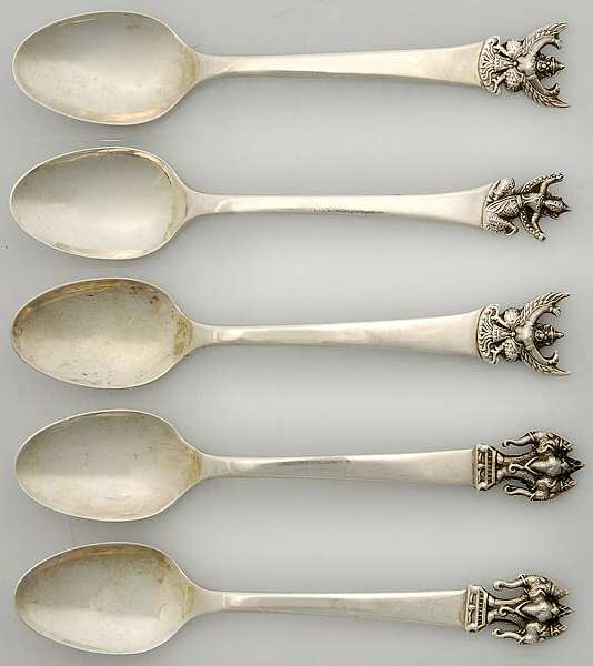 Sterling Flatware (Set of 5) Demitasse Spoons