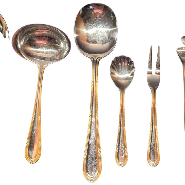SBB2 (Stainless, Gold Accents) Tablespoon (Serving Spoon)