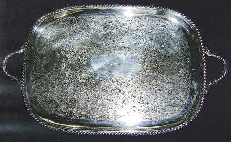 5-165 (Silverplate, Hollowware) Large Silverplate Waiter Tray