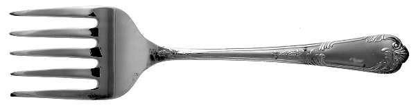 SSD6 (Silverplate) Medium Solid Cold Meat Serving Fork