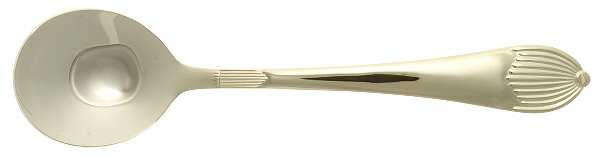 SBB17 (Gold Electroplate) Round Bowl Soup Spoon (Gumbo)
