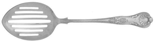 Kings (Silverplate) Pierced Solid Serving Spoon