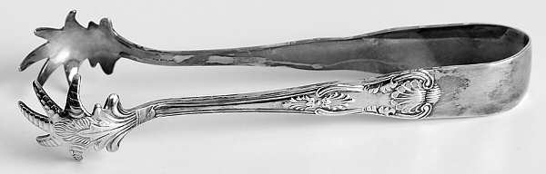 Kings (Silverplate) Large Ice Serving Tongs with Claw Tips