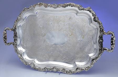 434 (Silverplate, Hollowware) Large Silverplate Waiter Tray