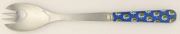 Provencale-Blue(Stainless) Salad Serving Fork with Stainless Prongs