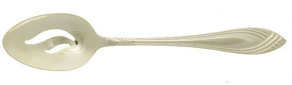 SPL21 (Gold Electroplate) Pierced Tablespoon (Serving Spoon)