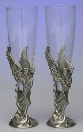 Pewter Hollowware Champagne Flute - Set of 2