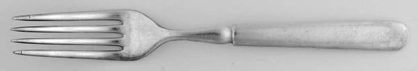 SRS40 (Silverplate) Indented Solid Handled Fork