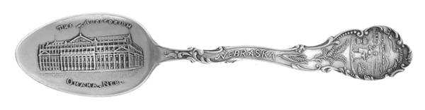 States & Cities Souvenir Spoons(Sterling) Nebraska Teaspoon