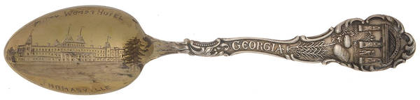 States & Cities Souvenir Spoons(Sterling) Georgia Teaspoon