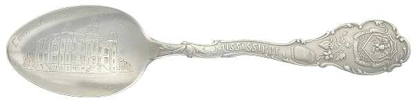 States & Cities Souvenir Spoons(Sterling) Mississippi Teaspoon