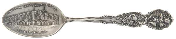 States & Cities Souvenir Spoons(Sterling) Missouri Five O'Clock Spoon