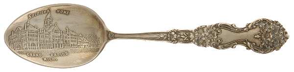 States & Cities Souvenir Spoons(Sterling) Michigan Five O'Clock Spoon