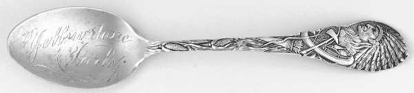 States & Cities Souvenir Spoons(Sterling) Wyoming Teaspoon