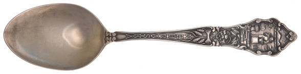 States & Cities Souvenir Spoons(Sterling) Nebraska Five O'Clock Spoon