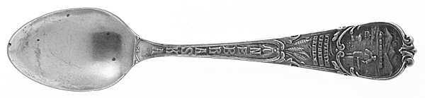 States & Cities Souvenir Spoons(Sterling) Nebraska Demitasse Spoon