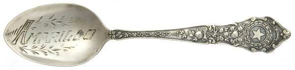 States & Cities Souvenir Spoons(Sterling) Texas Five O'Clock Spoon