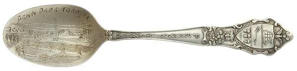States & Cities Souvenir Spoons(Sterling) Pennsylvania Five O'Clock Spoon