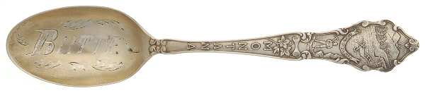 States & Cities Souvenir Spoons(Sterling) Minnesota Five O'Clock Spoon