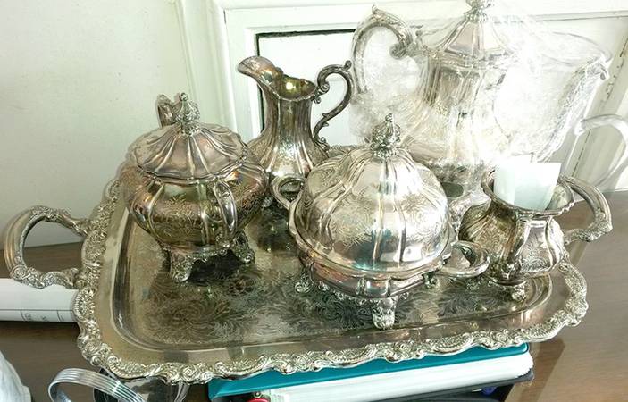 3021 (Silverplate, Hollowware) (4 Piece) Silverplate Tea Set