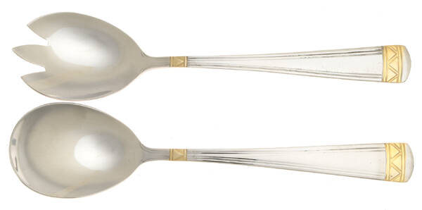 S231 (Stainless) (2 Pc) Solid Salad Set
