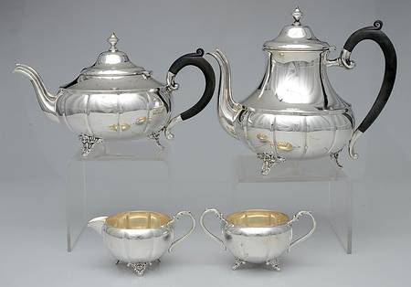 327 (Silverplate, Hollowware) 4 Piece Tea Set (PCP, PTP, PCR, PSUO)
