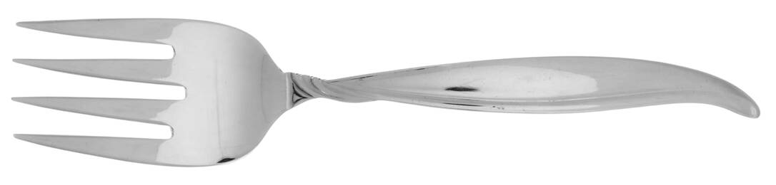 Swirl (Stainless) Medium Solid Cold Meat Serving Fork