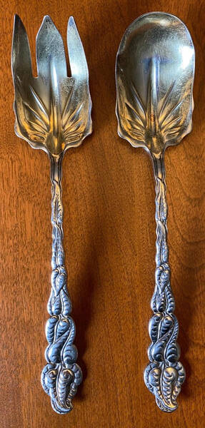 Atlantis-Ailanthus (Sterling, 1899) Solid Oversized Serving Salad Set