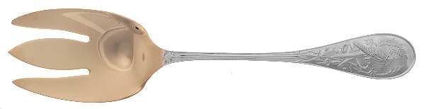 Audubon (Sterling, 1956) Solid Salad Serving Fork