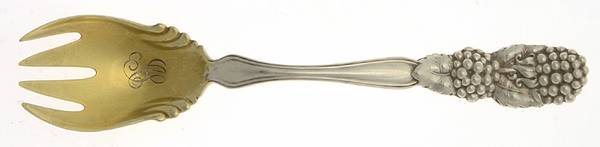 Blackberry (Sterling, 1875) Monogram Ice Cream Fork