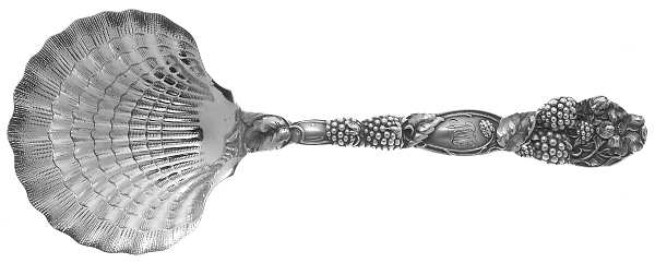 Blackberry (Sterling, 1875) Solid Shell Berry/Casserole Spoon
