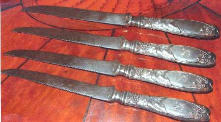 Blackberry (Sterling, 1875) Orange Knife Hollow Handle Sterling Blade