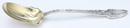 Broom Corn (Sterling, 1890, M-T-C) Solid Salad Serving Spoon