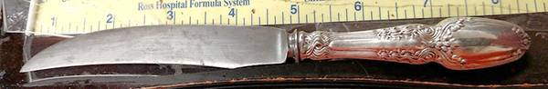 Broom Corn (Sterling, 1890, M-T-C) Individual Silverplate Blade Bird Knife
