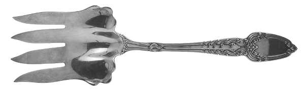 Broom Corn (Sterling, 1890, M-T-C) Large Solid Fish Serving Fork