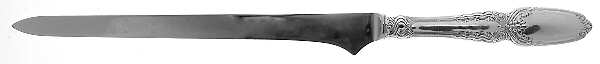 Broom Corn (Sterling, 1890, M-T-C) Large Stainless Blade Roast Carving Knife