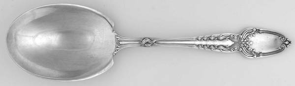 Broom Corn (Sterling, 1890, M-T-C) Large Solid Berry/Casserole Spoon