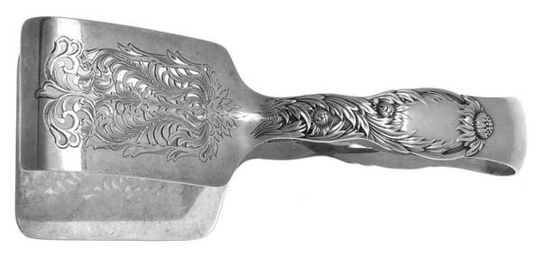 Chrysanthemum (Sterling, 1880) Solid Piece Aspragus Tongs